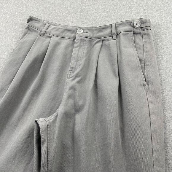 TOPSHOP Jeans Womens 10 Gray Relaxed Loose High Rise Pleated Minimalist Grunge - Picture 10 of 14